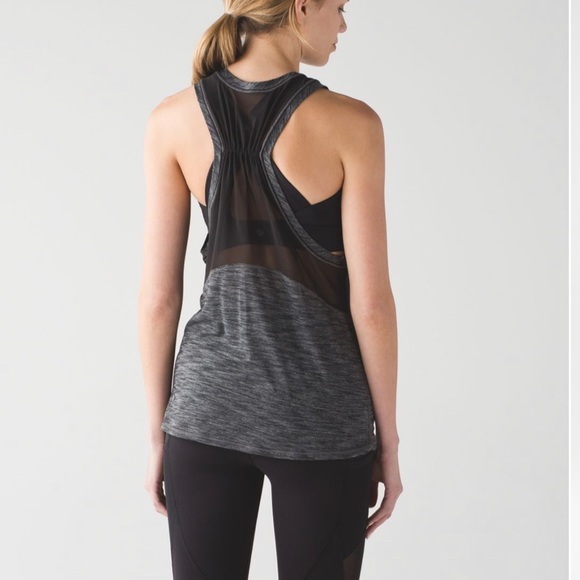 lululemon athletica Tops - Lululemon Work The Circuit Tank Heathered Black 8
